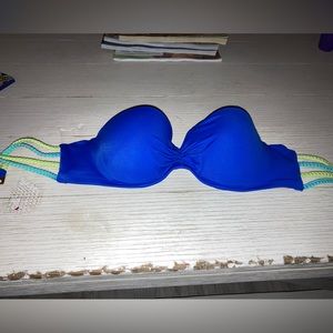 VS strapless bathing suit royal blue 32b